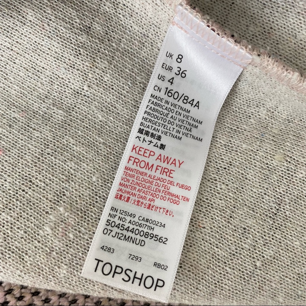 Topshop | Textured Knit Coat in Nude • 4 US - Picture 14 of 16